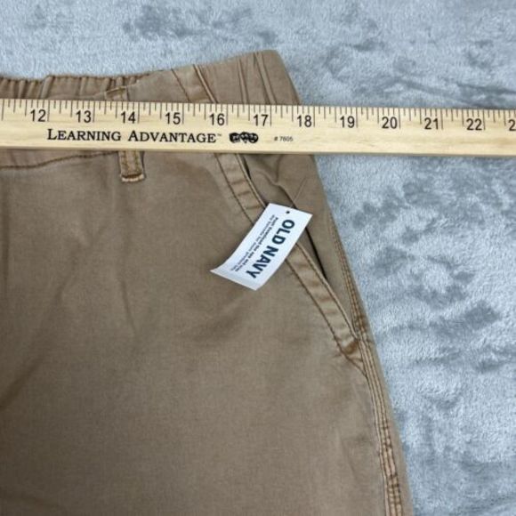 Old Navy Women's Trousers Adjustable Waist, Cuffed Leg Pant Size Brown NWT - Picture 5 of 8